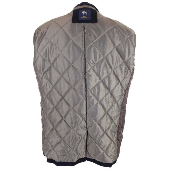 Hart Schaffner Marx Forrester Wool Blend Coat M Mens Navy Plaid - Picture 11 of 14